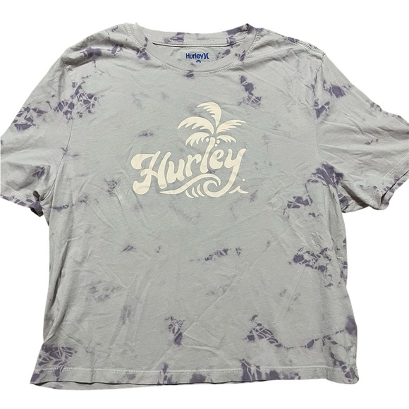 Hurley Purple Tie-Dye Tee with Palm Logo Size Medium Summer surf beach - Picture 1 of 6